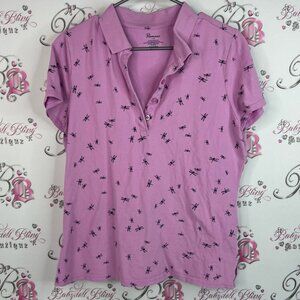 Penmans tshirt dragonfly’s button up polo Women's Pink Polo Shirt purple